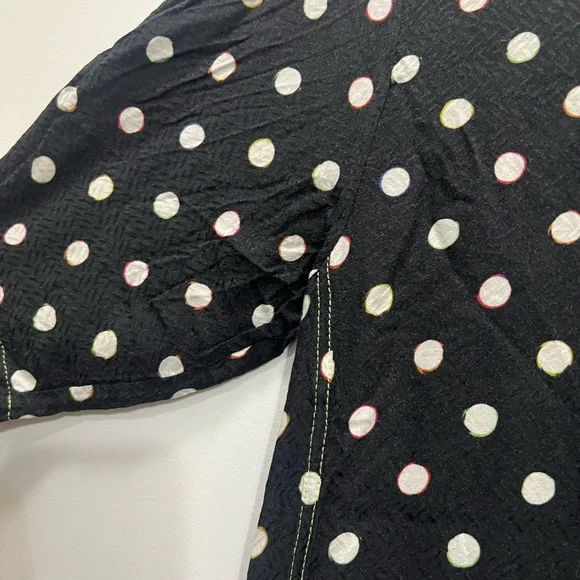 Koché Black Polka Dot Panel Dress Size 42 FR / 10 US $665